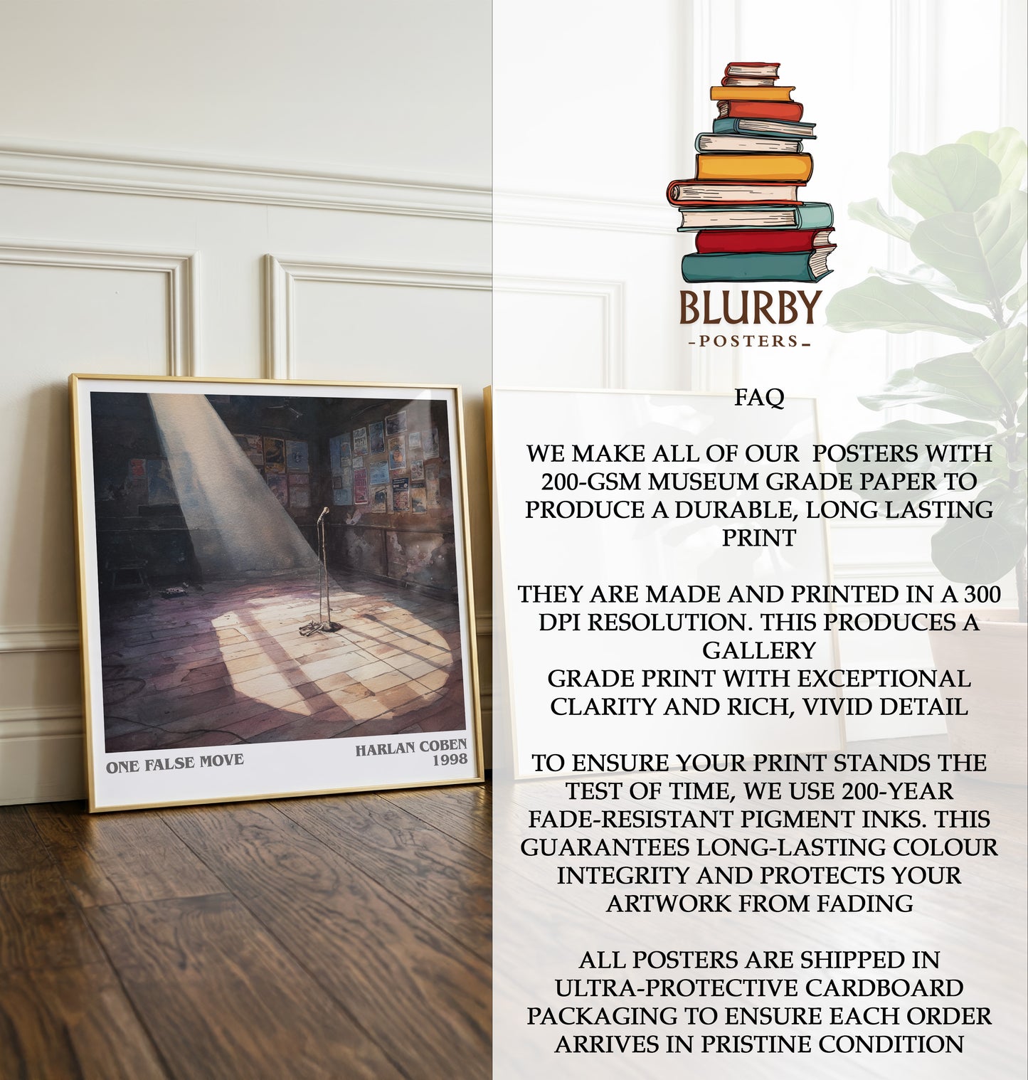 One False Move Literary Art Print by Harlan Coben