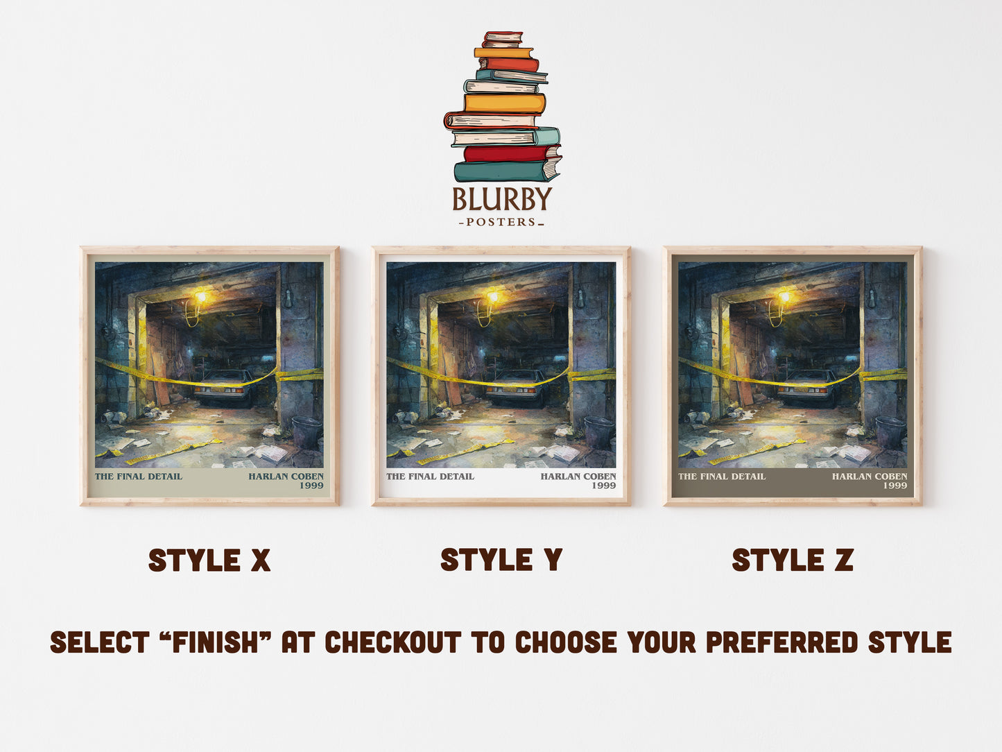The Final Detail literary art print colour and style options – Harlan Coben book art