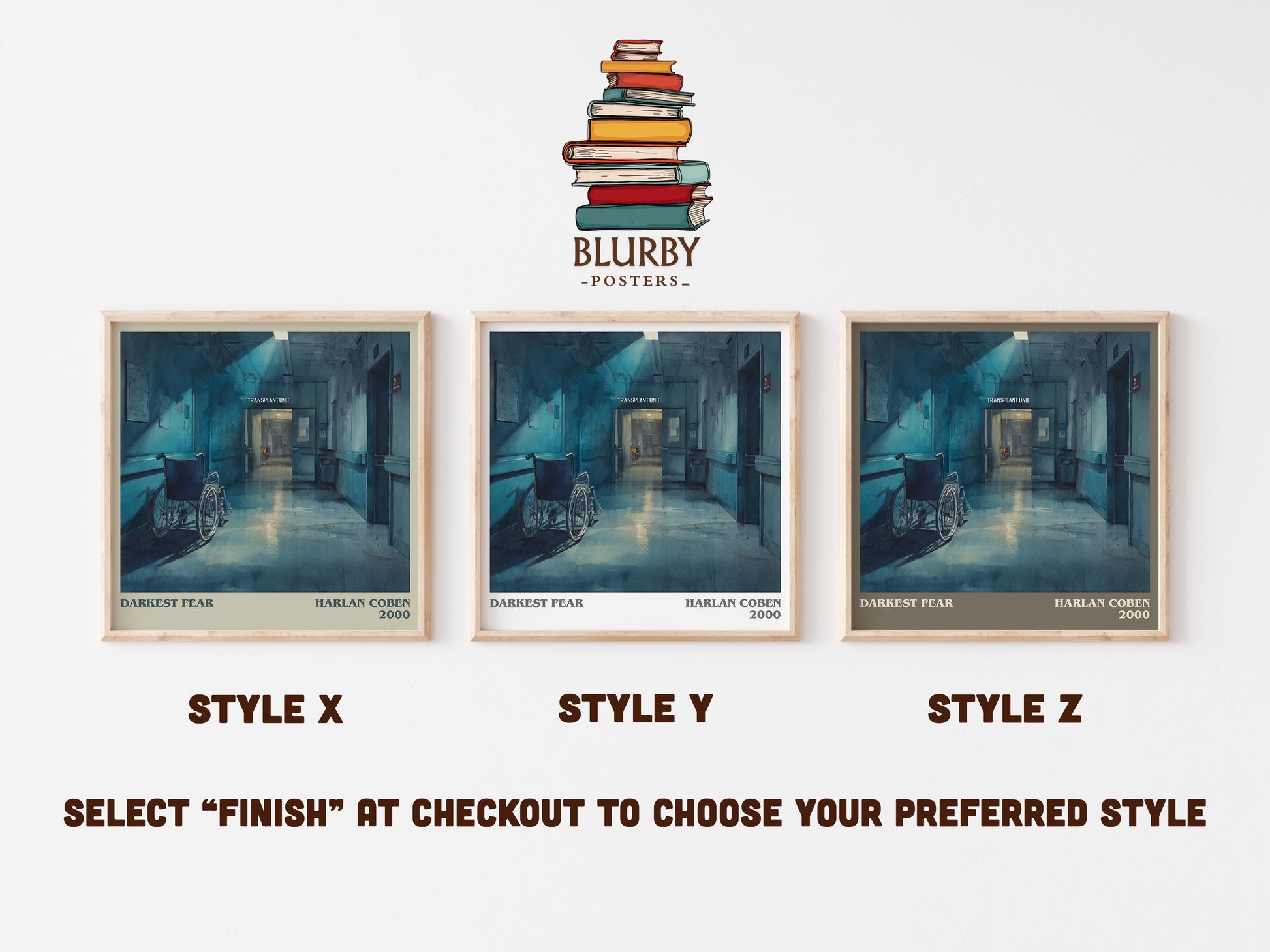 Darkest Fear literary art print colour and style options – Harlan Coben book art