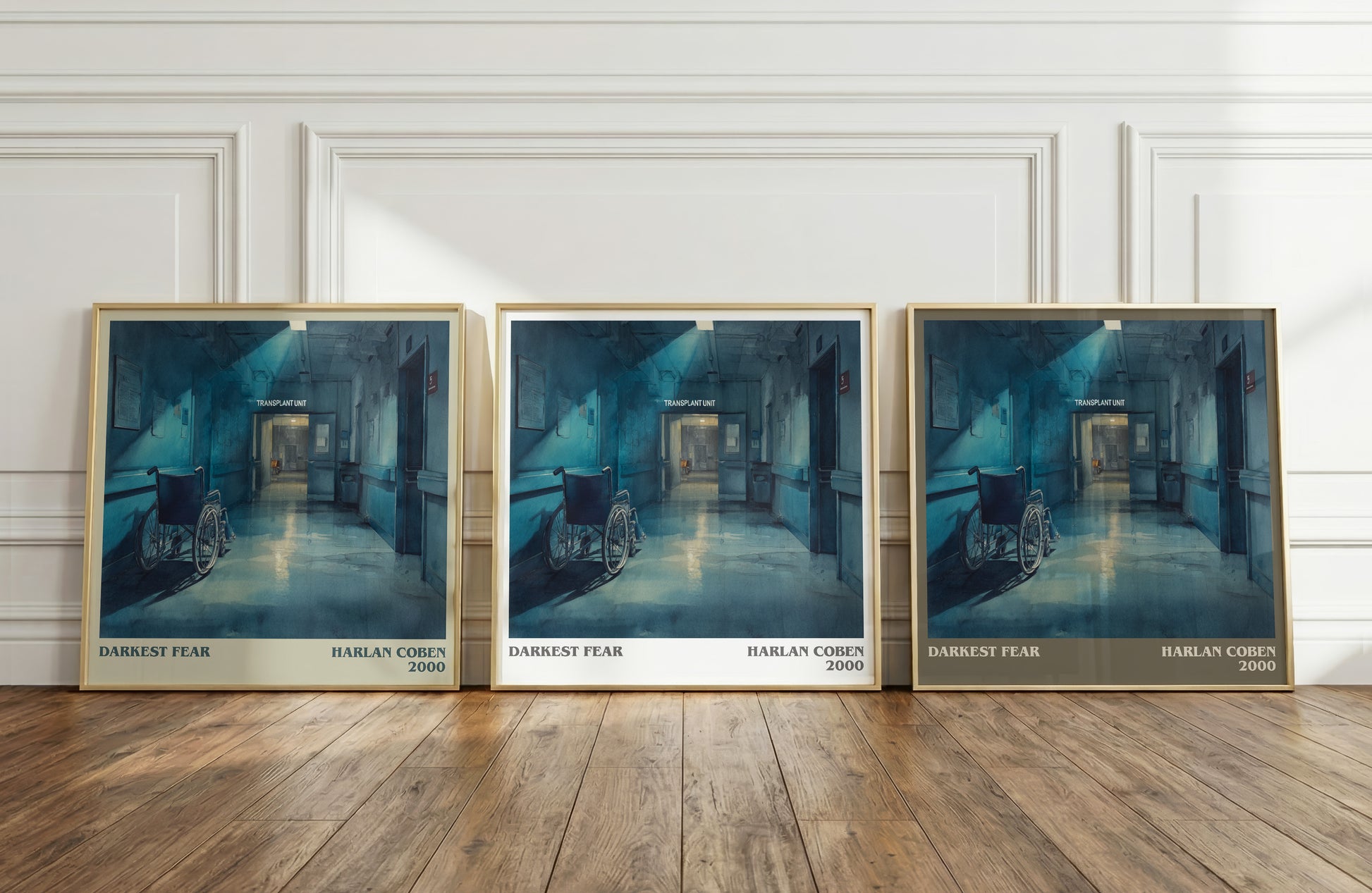 Darkest Fear literary print framed by window – literary home decor