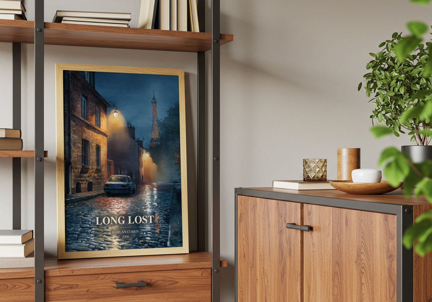 Long Lost book watercolour illustration paper finish options – matte satin gloss