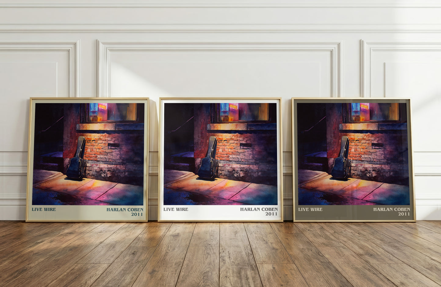 Live Wire literary print framed by window – literary home decor