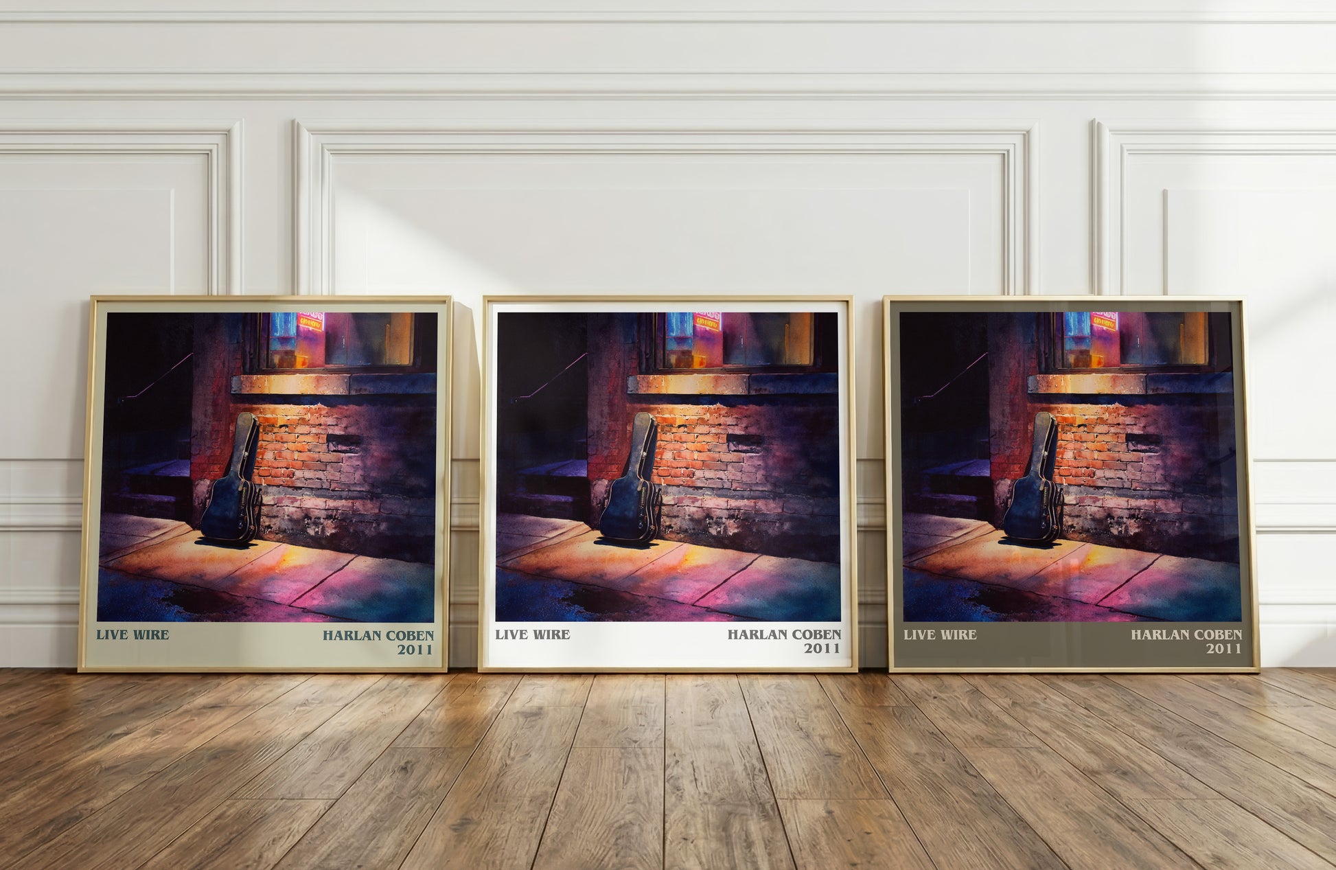 Live Wire literary print framed by window – literary home decor