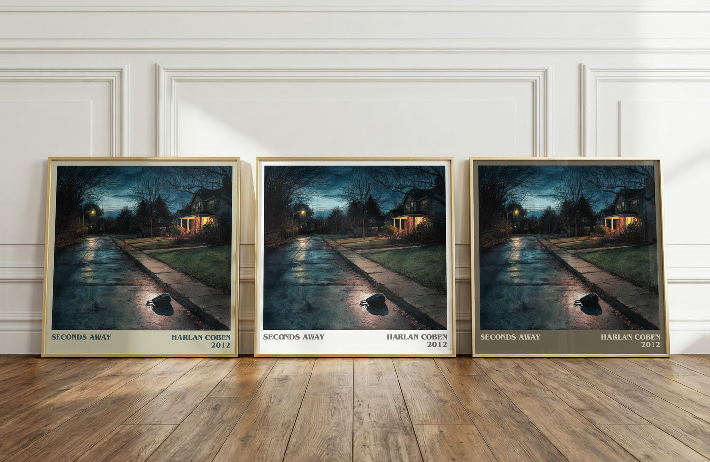 Seconds Away literary print framed by window – literary home decor