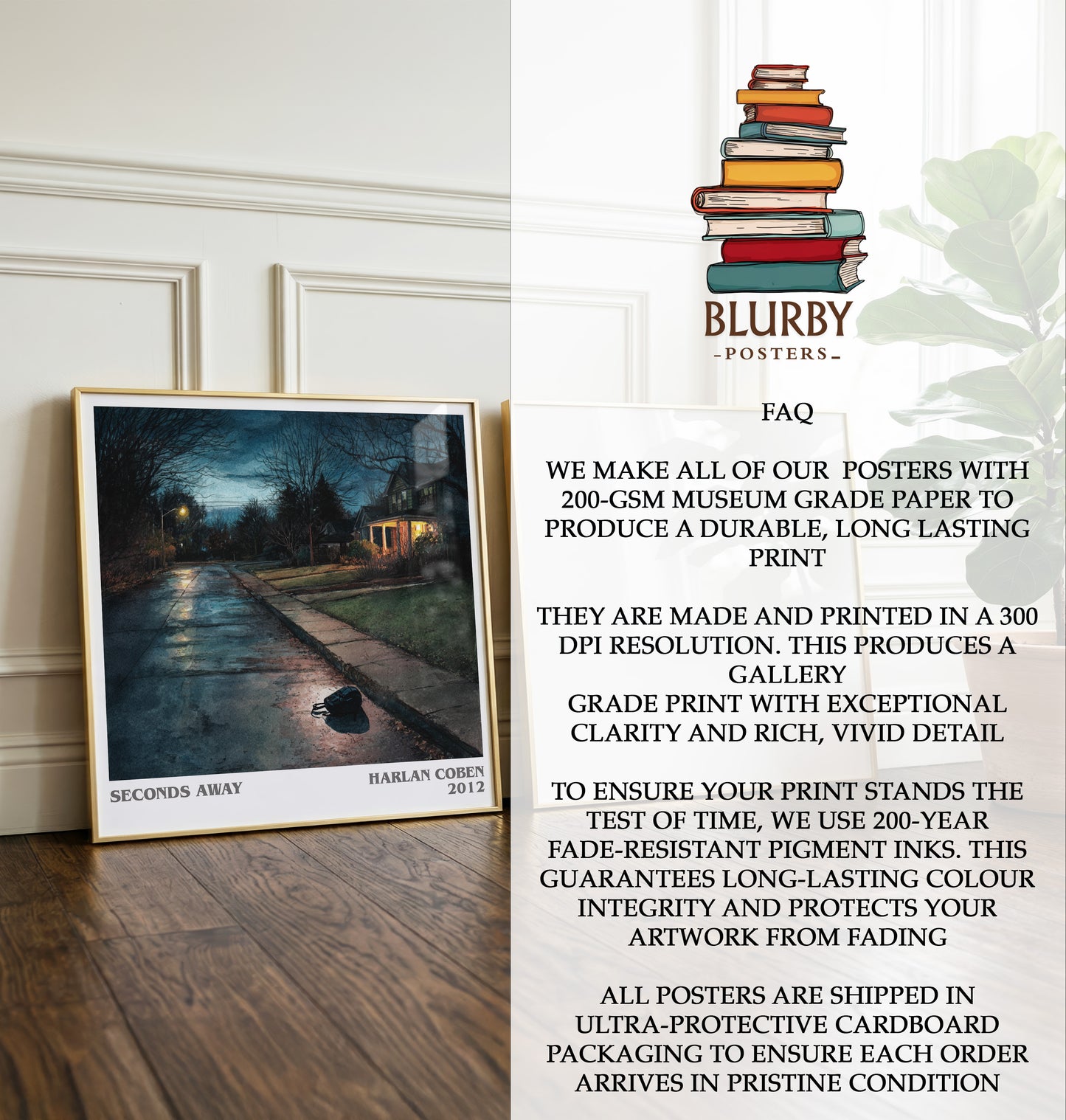 Seconds Away Literary Art Print by Harlan Coben