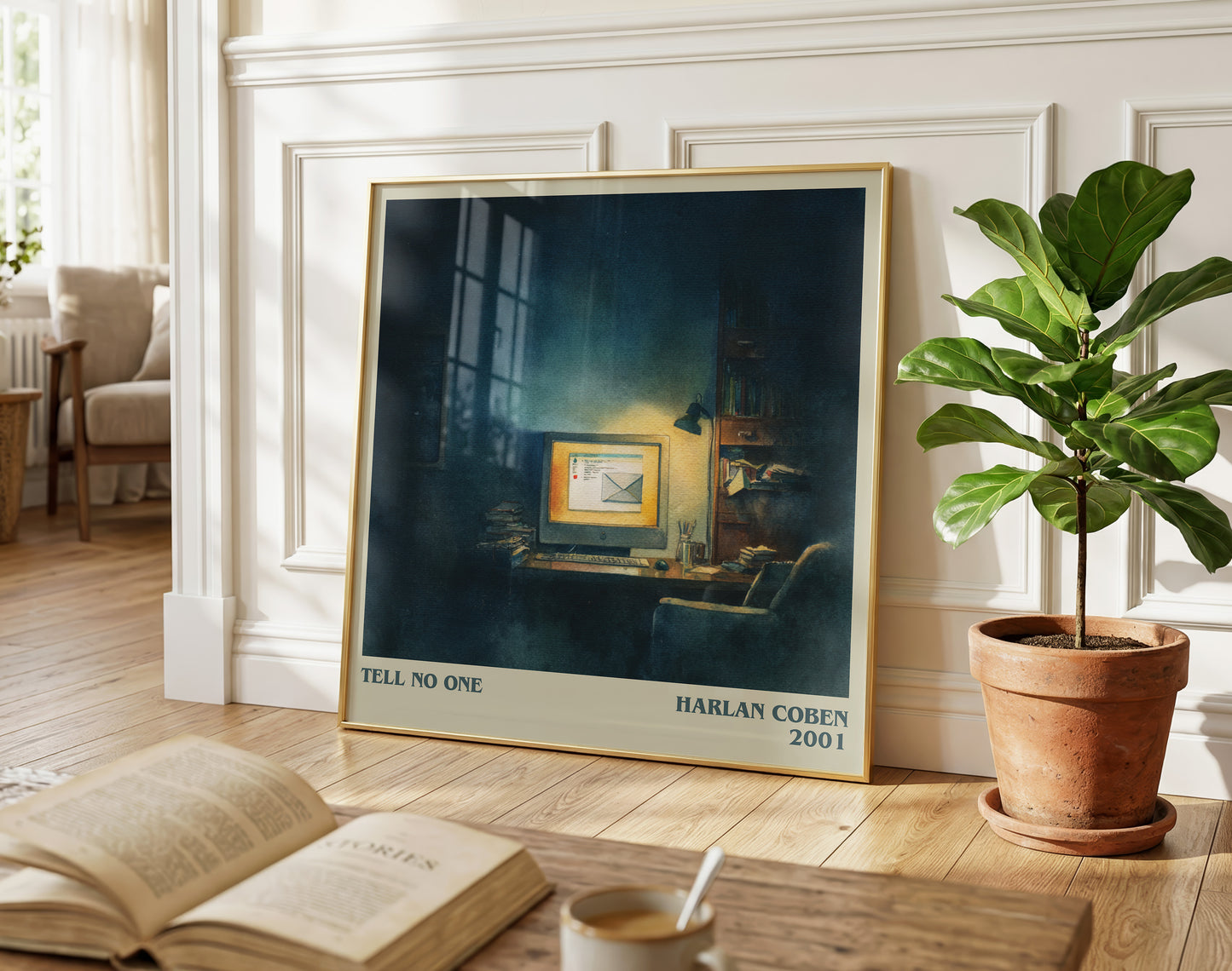 Tell No One literary poster paired in gallery wall – literary art prints