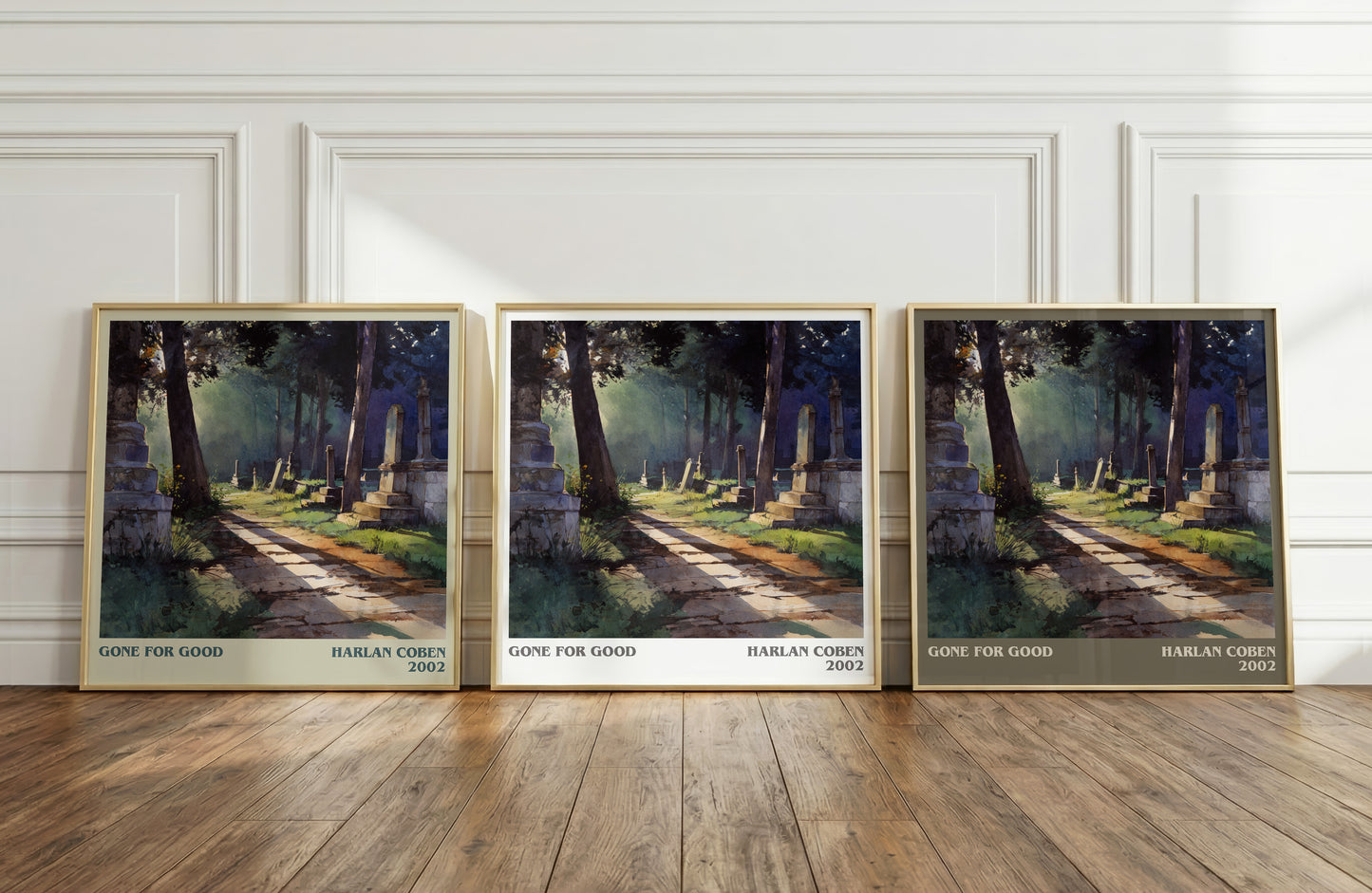 Gone for Good literary print framed by window – literary home decor