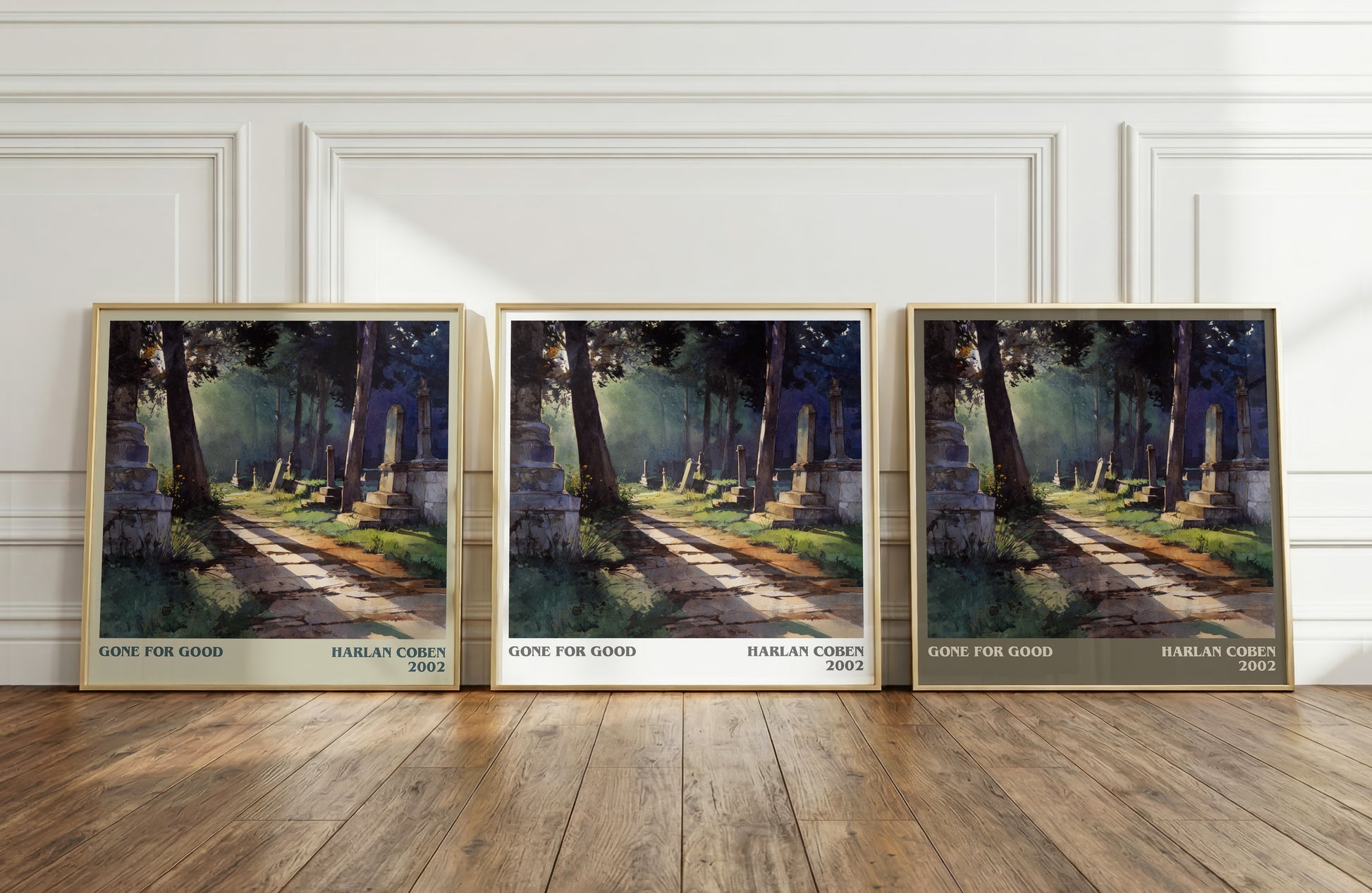 Gone for Good literary print framed by window – literary home decor