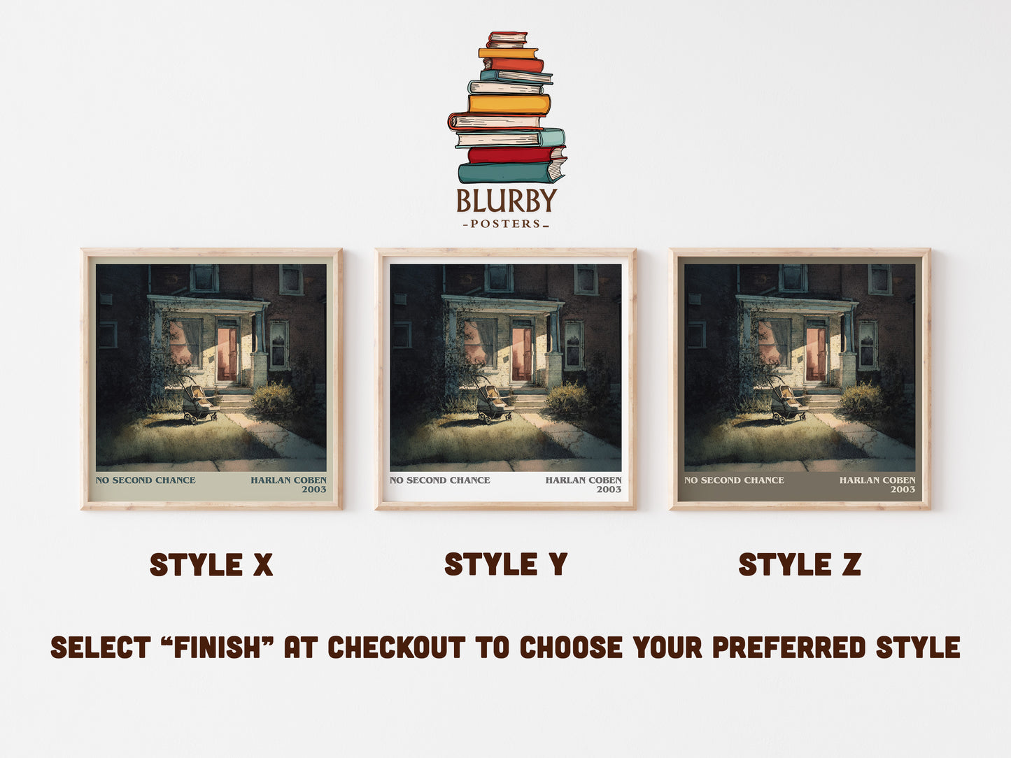 No Second Chance literary art print colour and style options – Harlan Coben book art