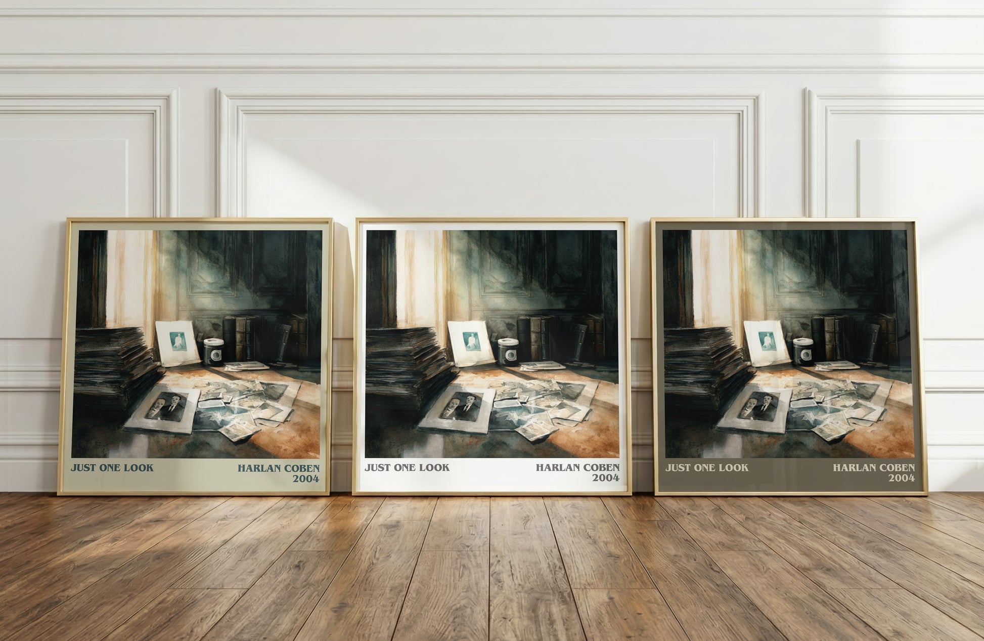 Just One Look literary print framed by window – literary home decor