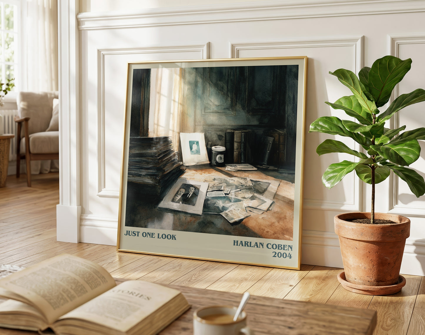 Just One Look literary poster paired in gallery wall – literary art prints