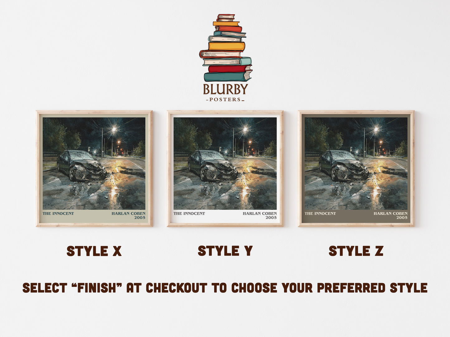 The Innocent literary art print colour and style options – Harlan Coben book art