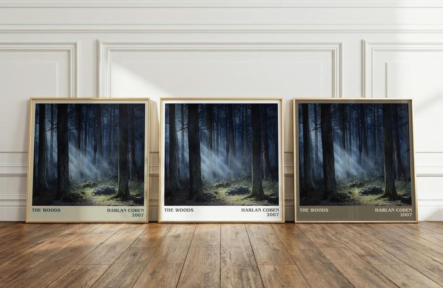 The Woods literary print framed by window – literary home decor