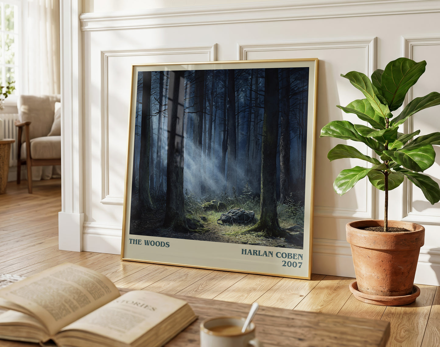 The Woods literary poster paired in gallery wall – literary art prints