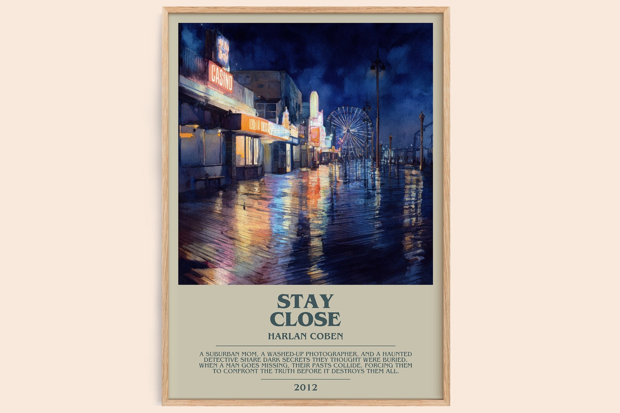 Stay Close Bookish Wall Art by Harlan Coben