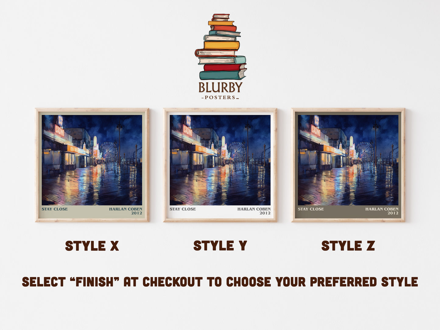 Stay Close literary art print colour and style options – Harlan Coben book art