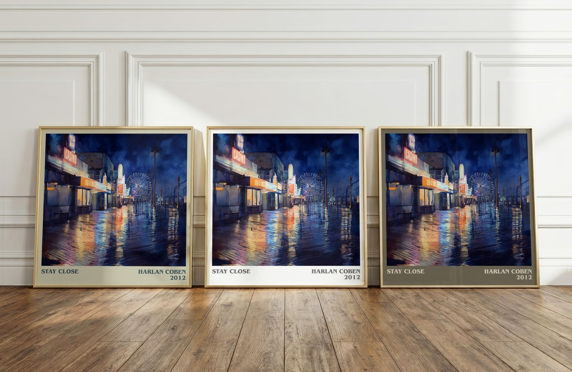 Stay Close literary print framed by window – literary home decor
