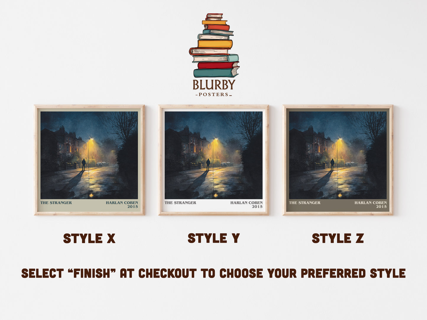 The Stranger literary art print colour and style options – Harlan Coben book art