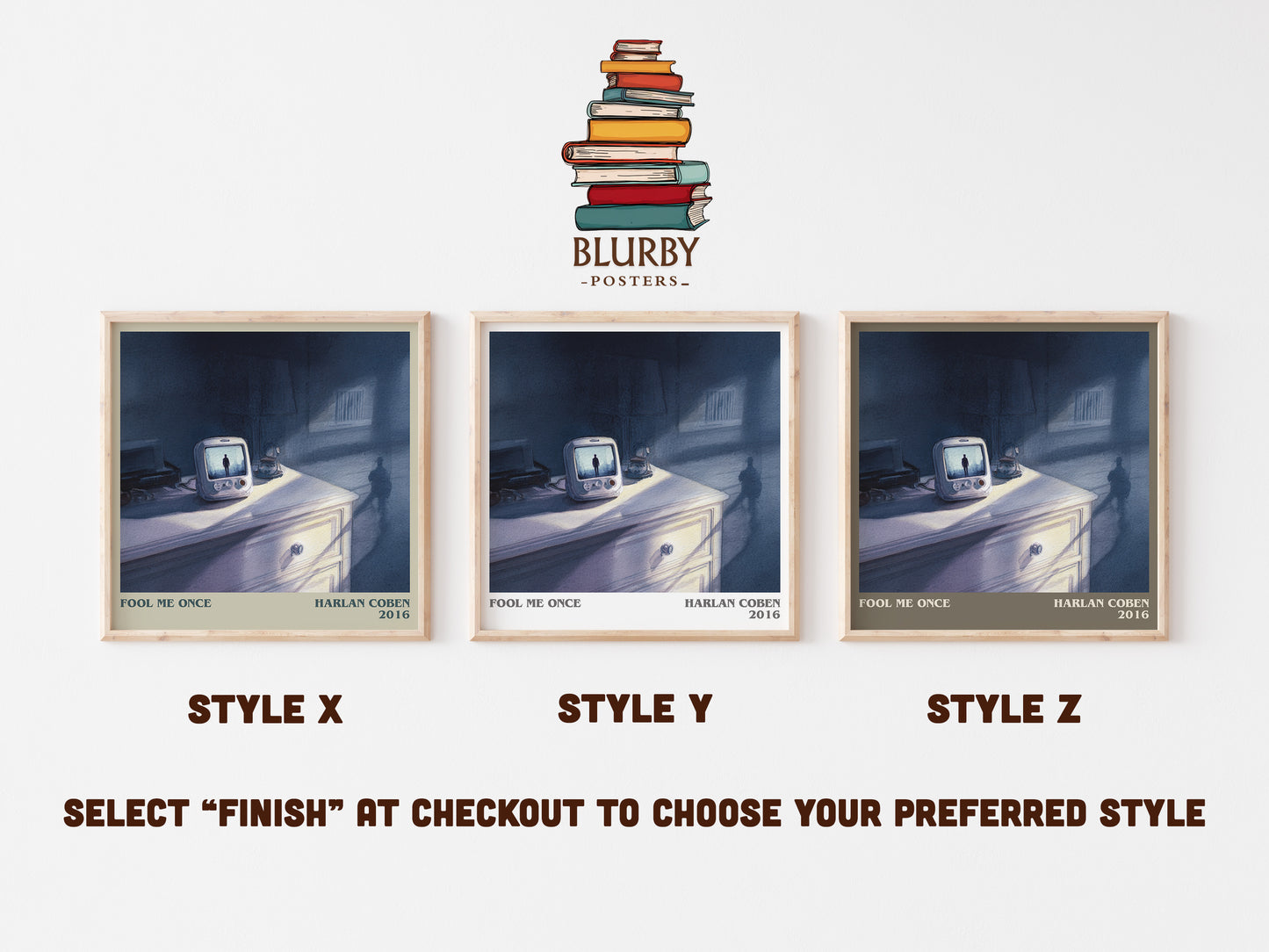 Fool Me Once literary art print colour and style options – Harlan Coben book art