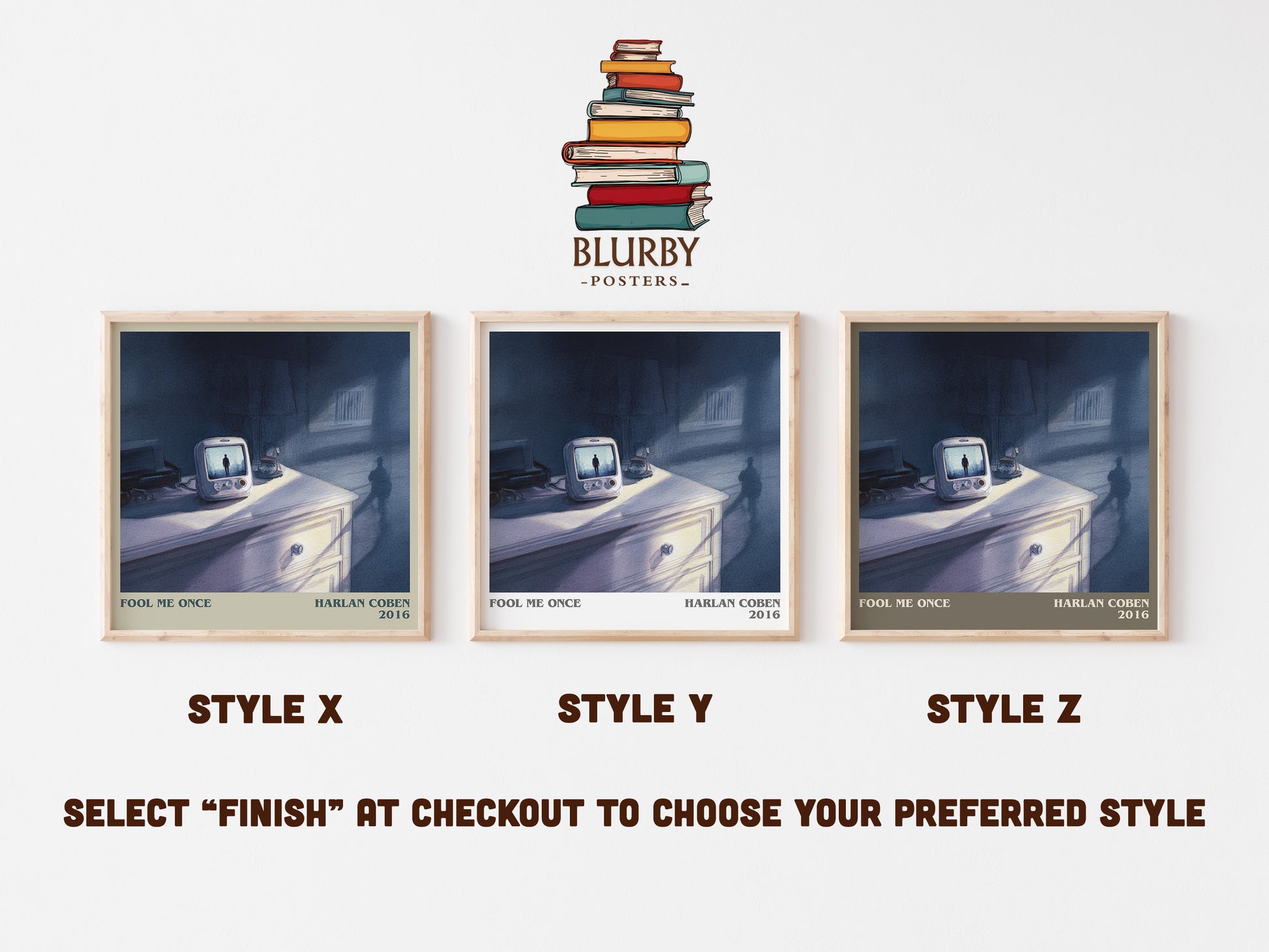 Fool Me Once literary art print colour and style options – Harlan Coben book art