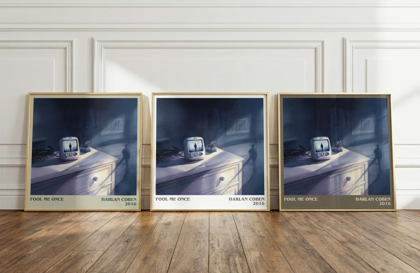 Fool Me Once literary print framed by window – literary home decor