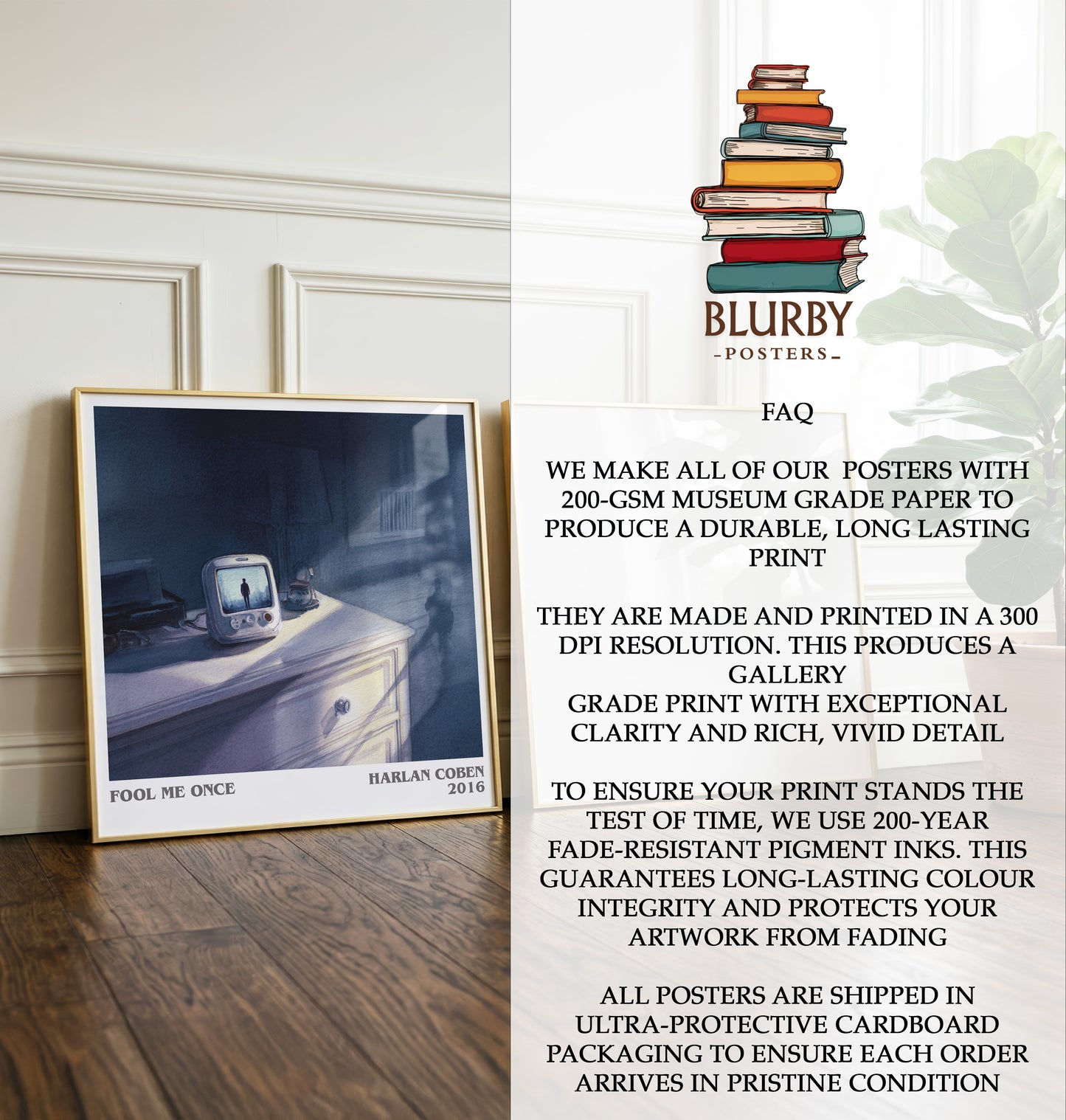 Fool Me Once Literary Art Print by Harlan Coben