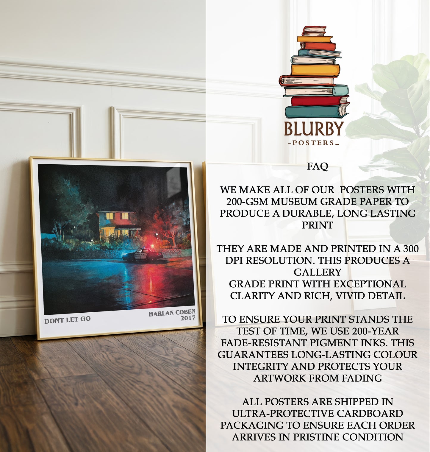 Don't Let Go Literary Art Print by Harlan Coben
