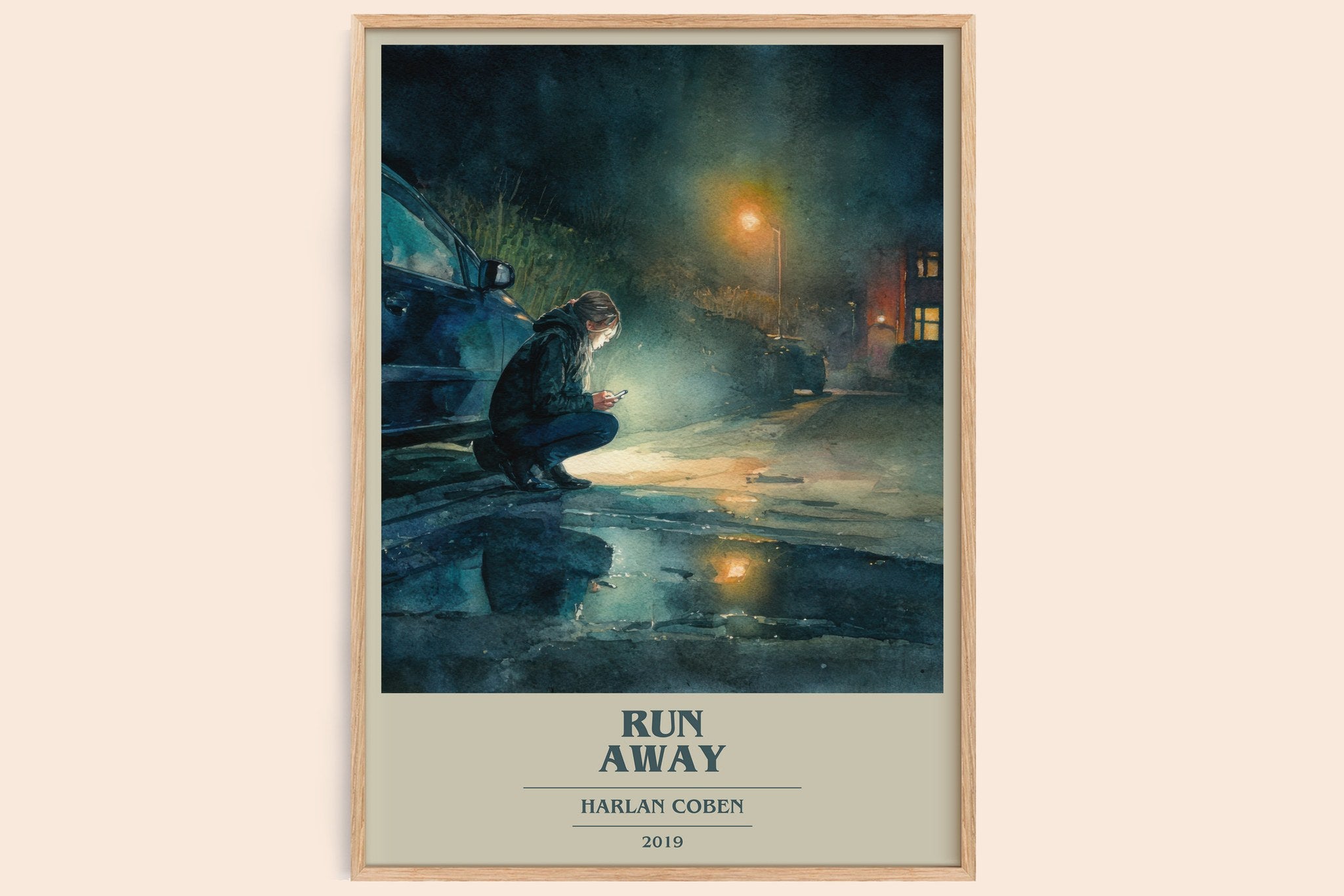 Run Away Book Cover Poster by Harlan Coben