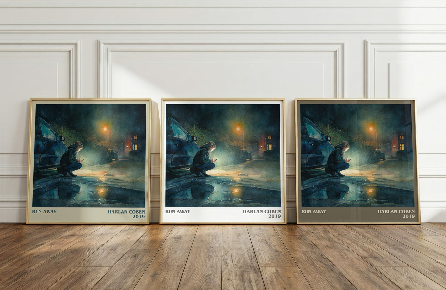 Run Away literary print framed by window – literary home decor