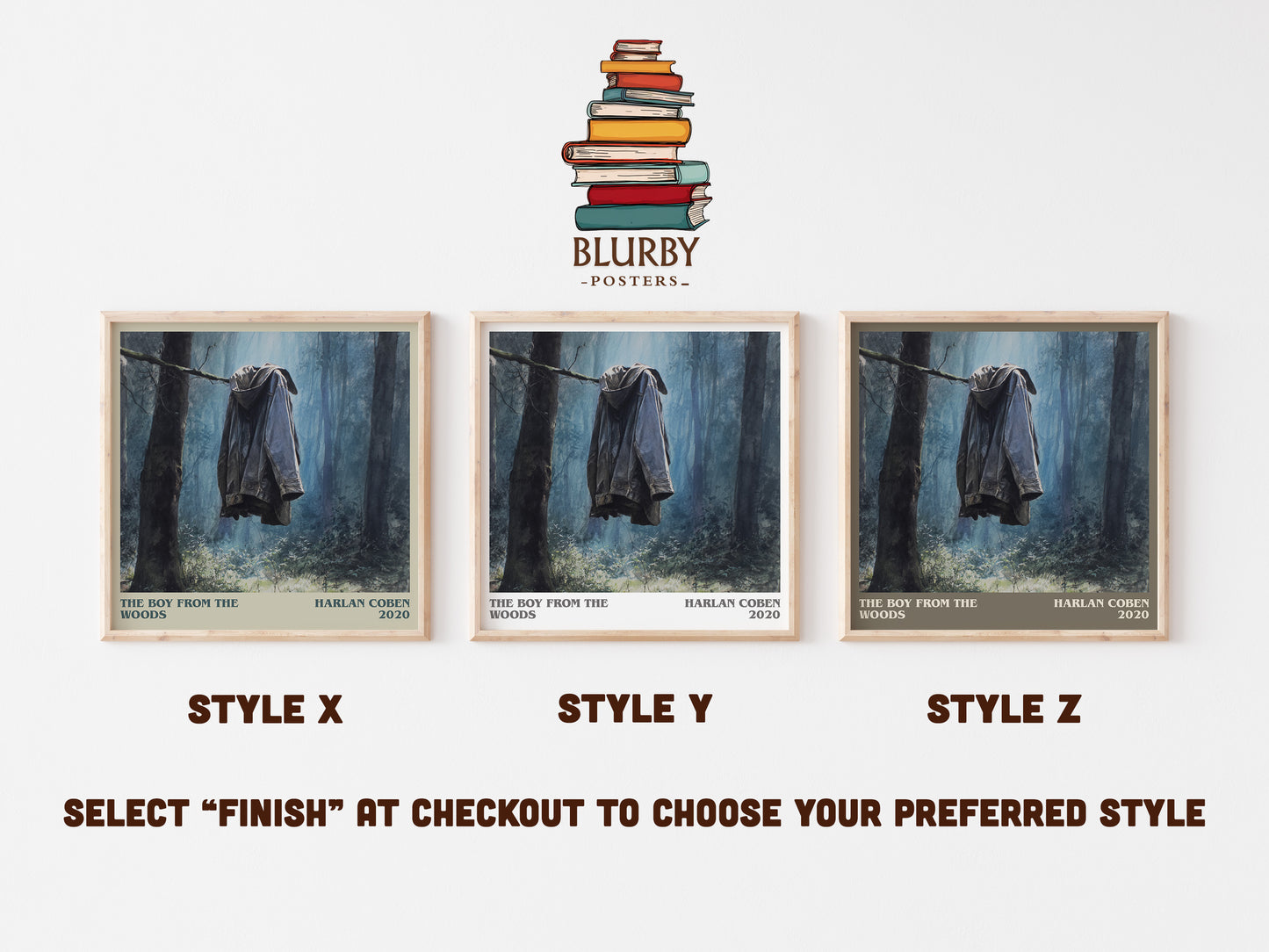 The Boy from the Woods literary art print colour and style options – Harlan Coben book art