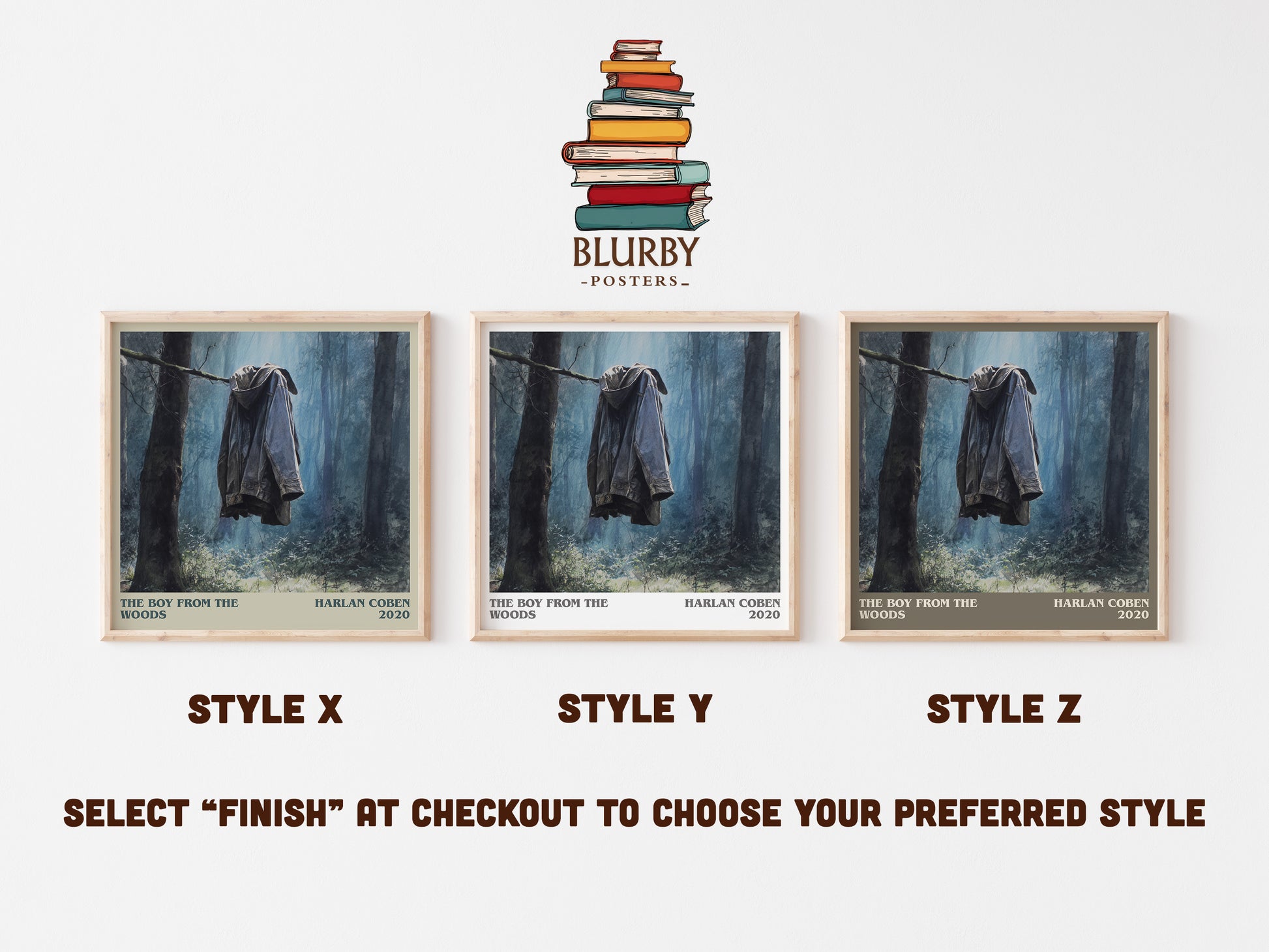 The Boy from the Woods literary art print colour and style options – Harlan Coben book art
