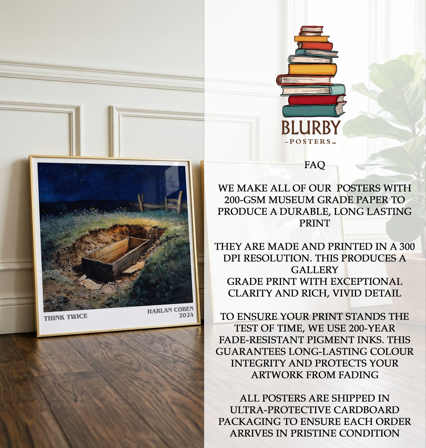 Think Twice Literary Art Print by Harlan Coben