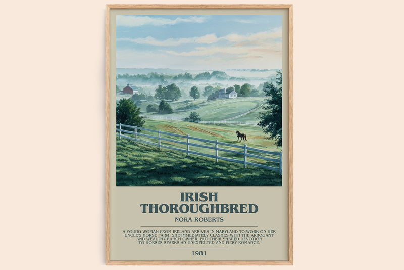 Irish Thoroughbred Bookish Wall Art by Nora Roberts (Modern style)