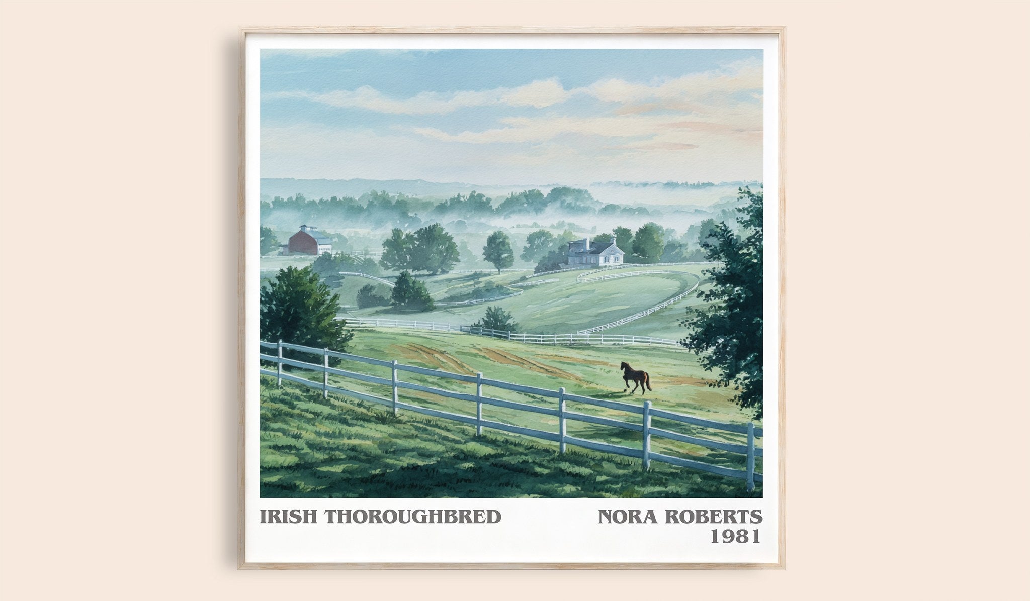 Irish Thoroughbred Literary Art Print by Nora Roberts