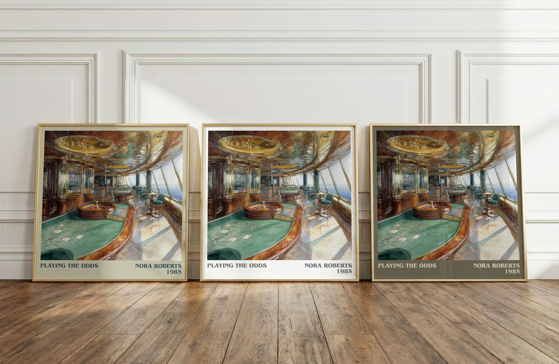 Playing the Odds literary print framed by window – literary home decor
