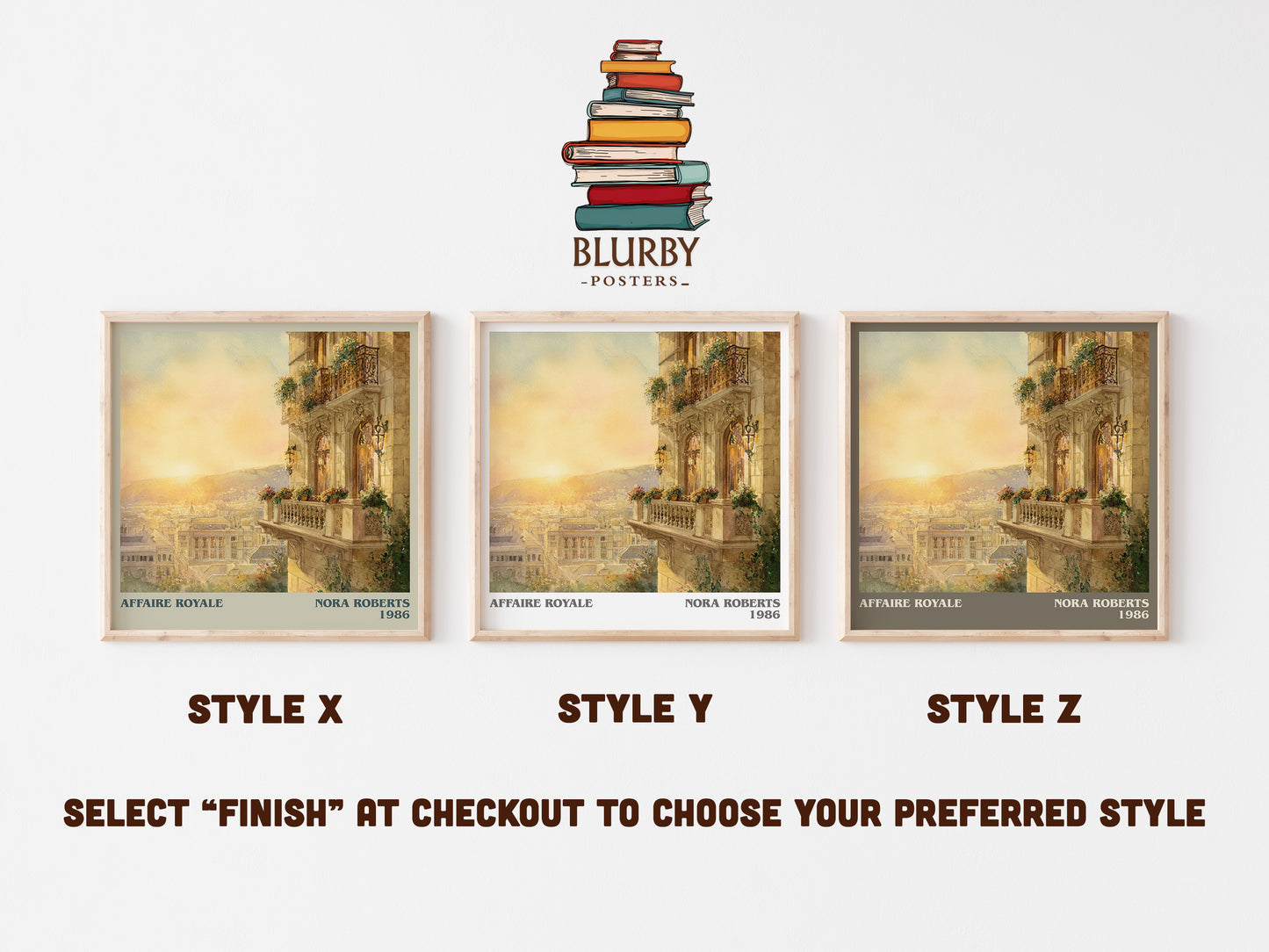 Affaire Royale literary art print colour and style options – Nora Roberts book art