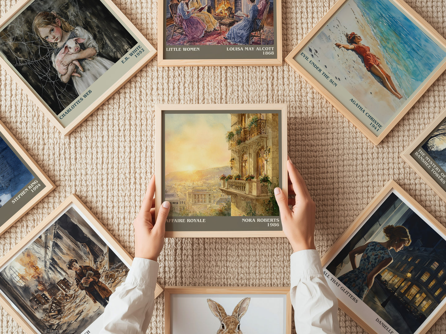Affaire Royale literary print on bookshelf – Nora Roberts fan gift