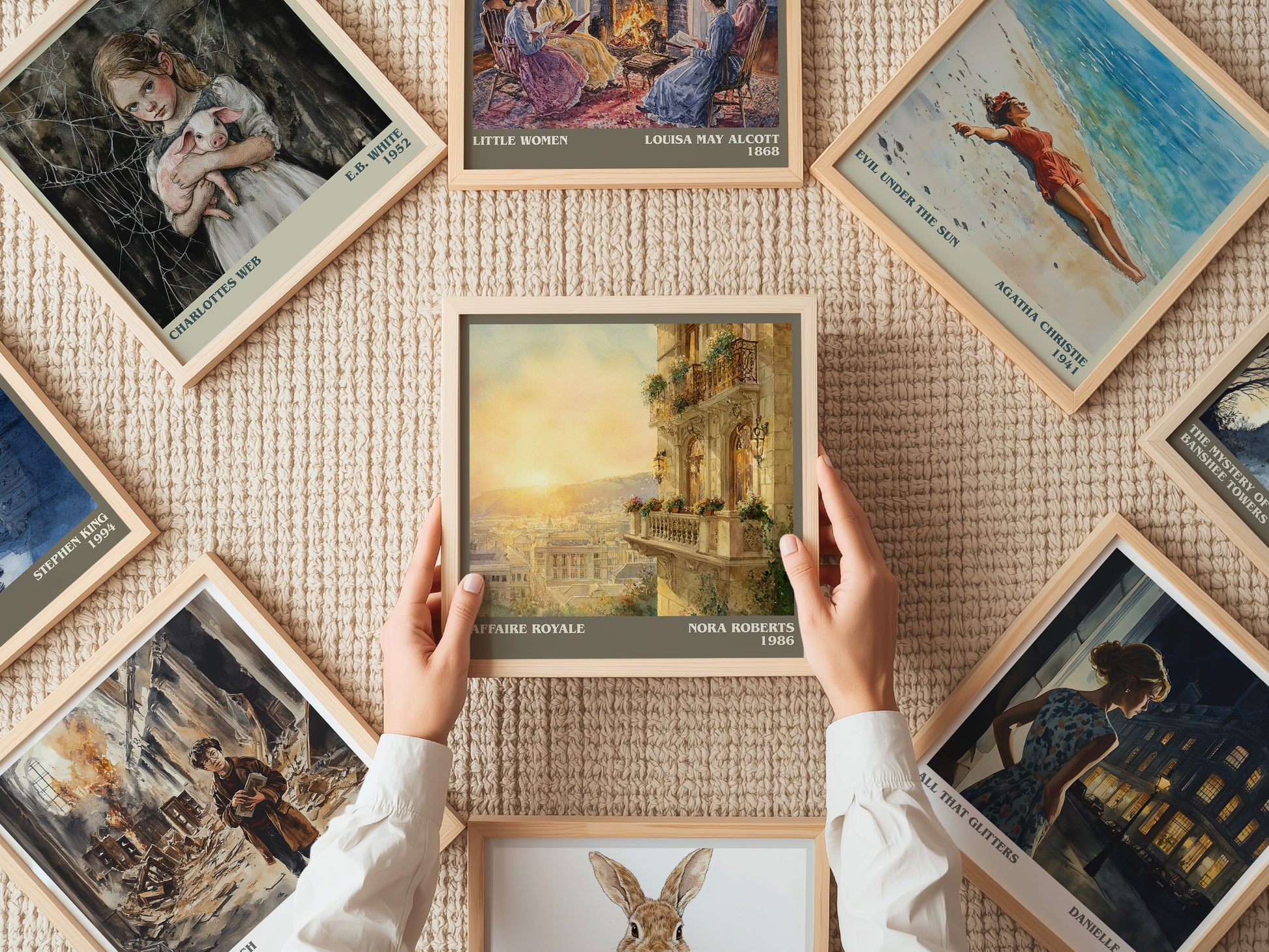 Affaire Royale literary print on bookshelf – Nora Roberts fan gift