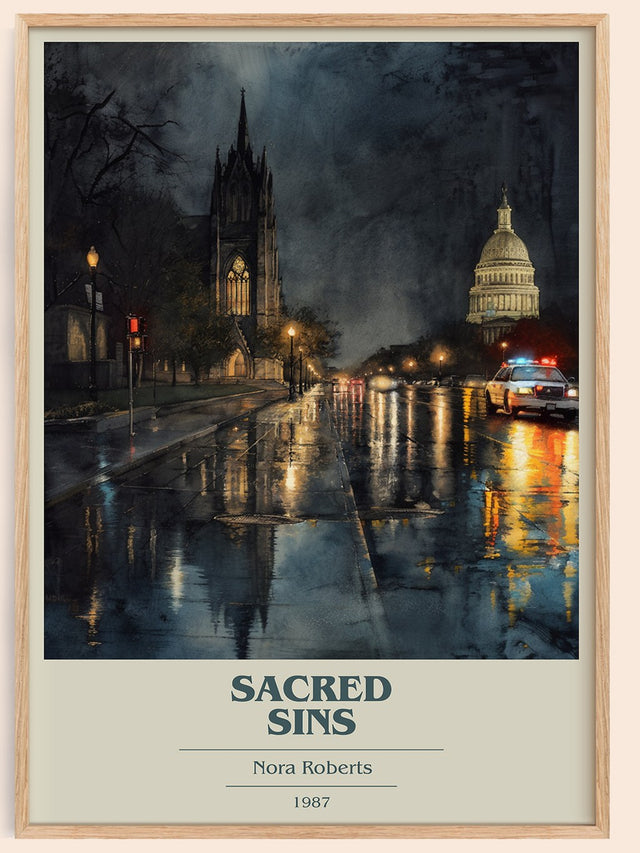 Sacred Sins Book Cover Poster by Nora Roberts