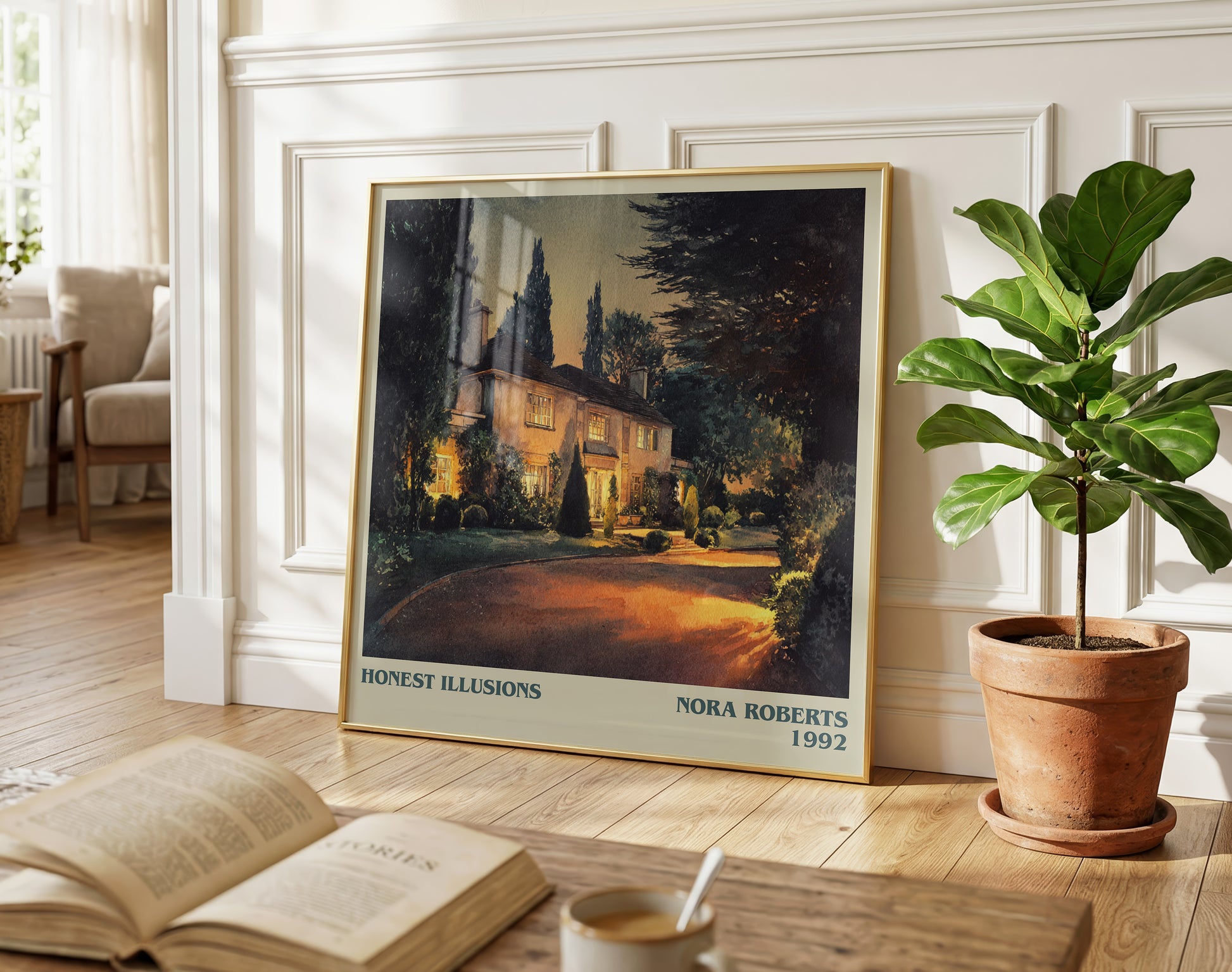 Honest Illusions literary poster paired in gallery wall – literary art prints