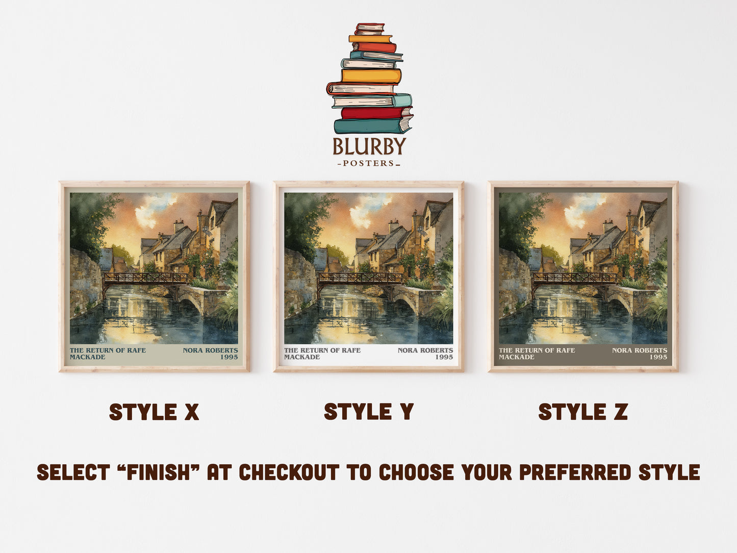 The Return of Rafe MacKade literary art print colour and style options – Nora Roberts book art