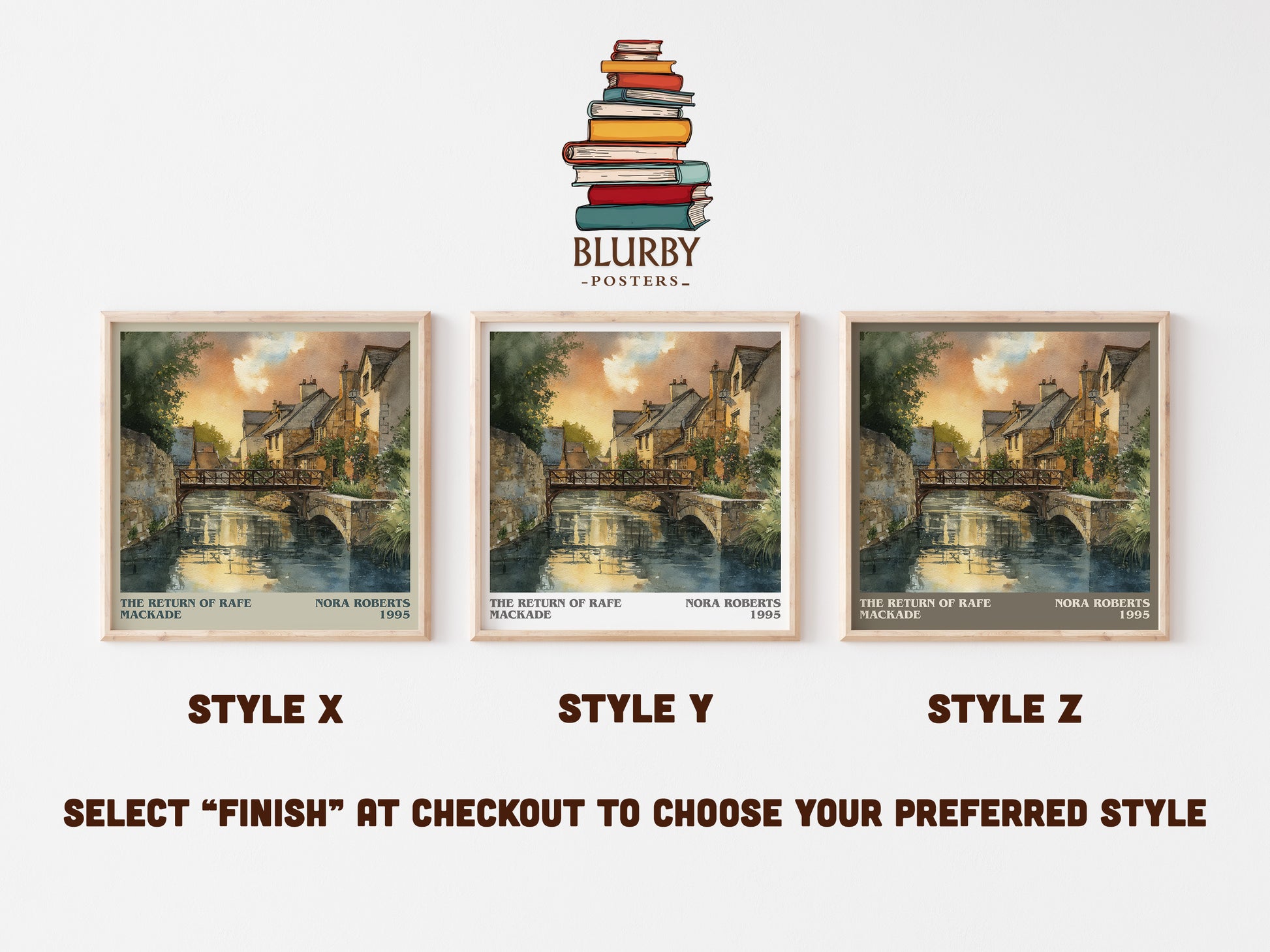 The Return of Rafe MacKade literary art print colour and style options – Nora Roberts book art