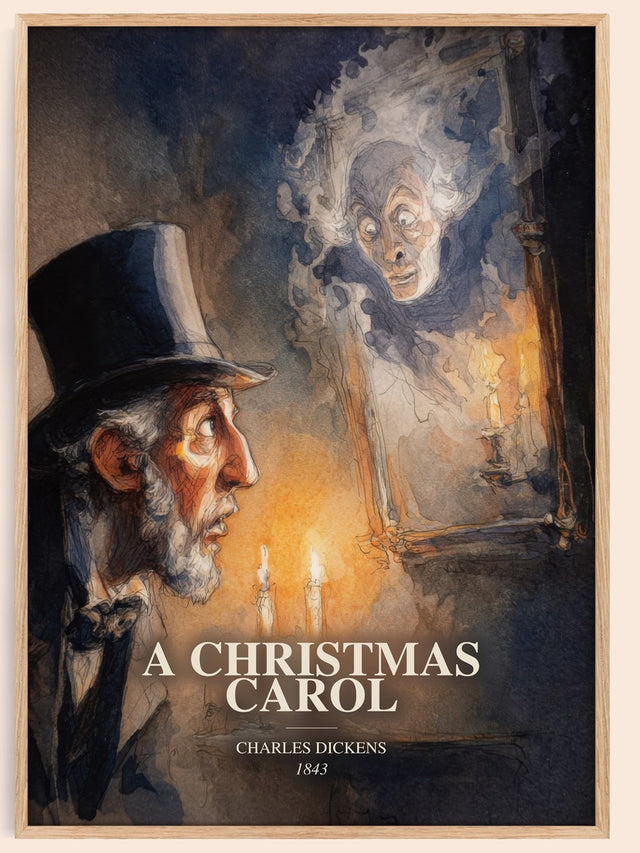 A Christmas Carol Book Watercolour Illustration by Charles Dickens