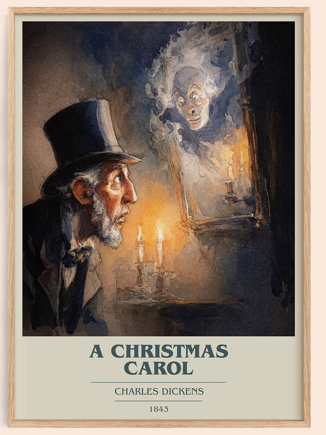 A Christmas Carol Book Cover Poster by Charles Dickens