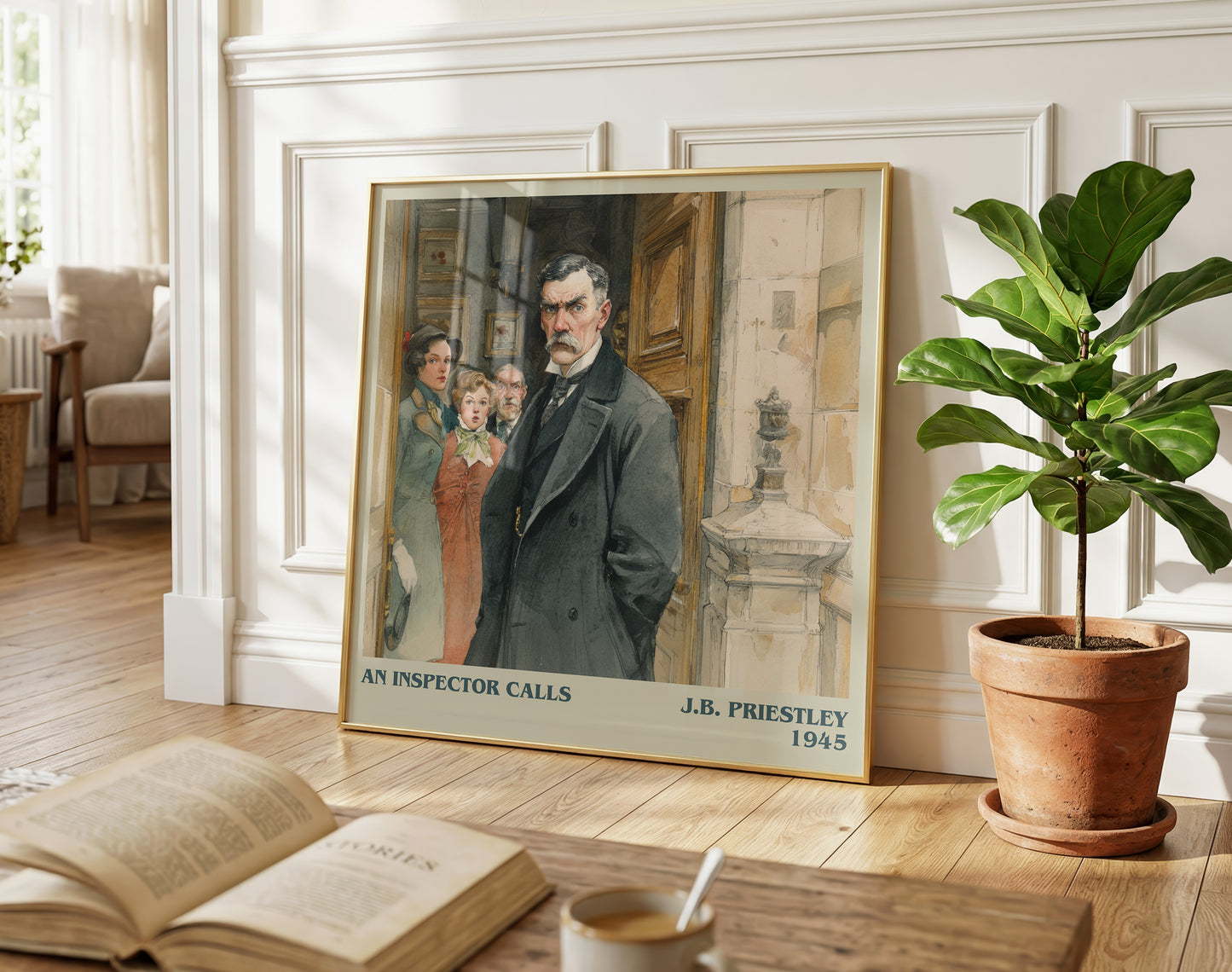 An Inspector Calls literary poster paired in gallery wall – literary art prints