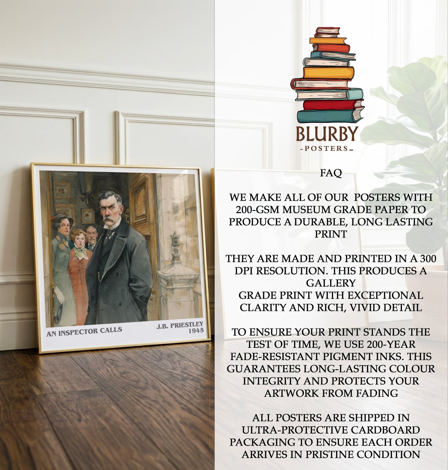 An Inspector Calls Literary Art Print by J. B. Priestley