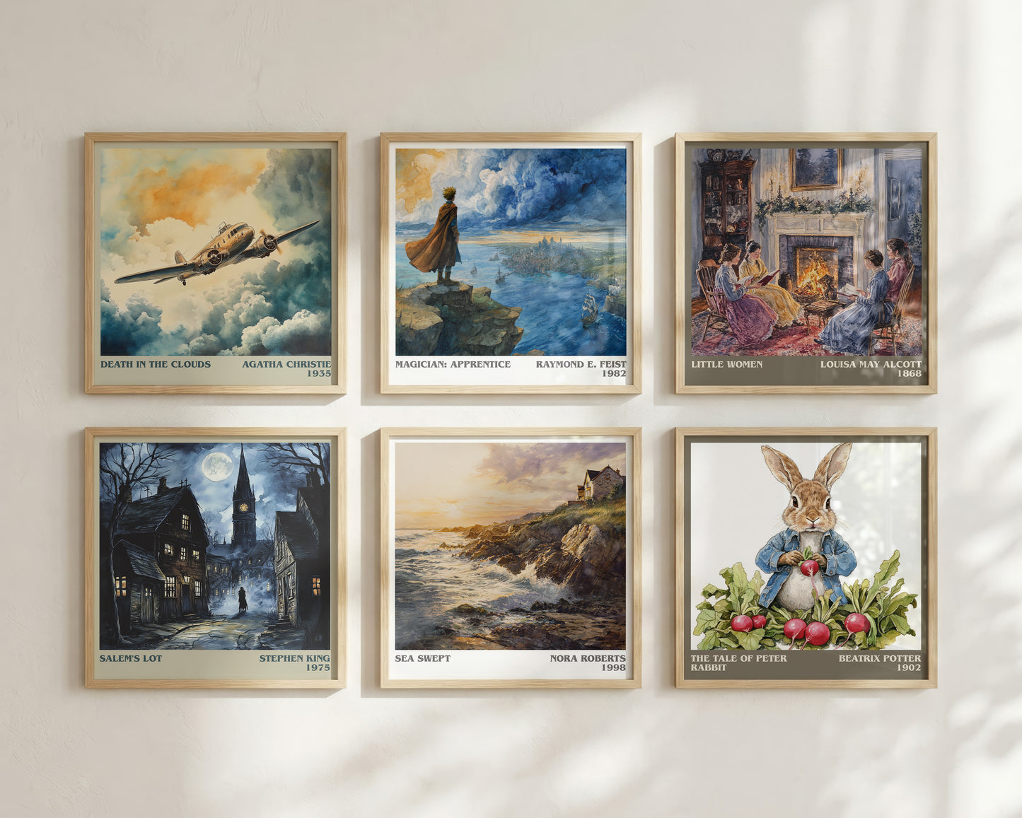 Sea Swept literary book poster framed on wall – romance wall art