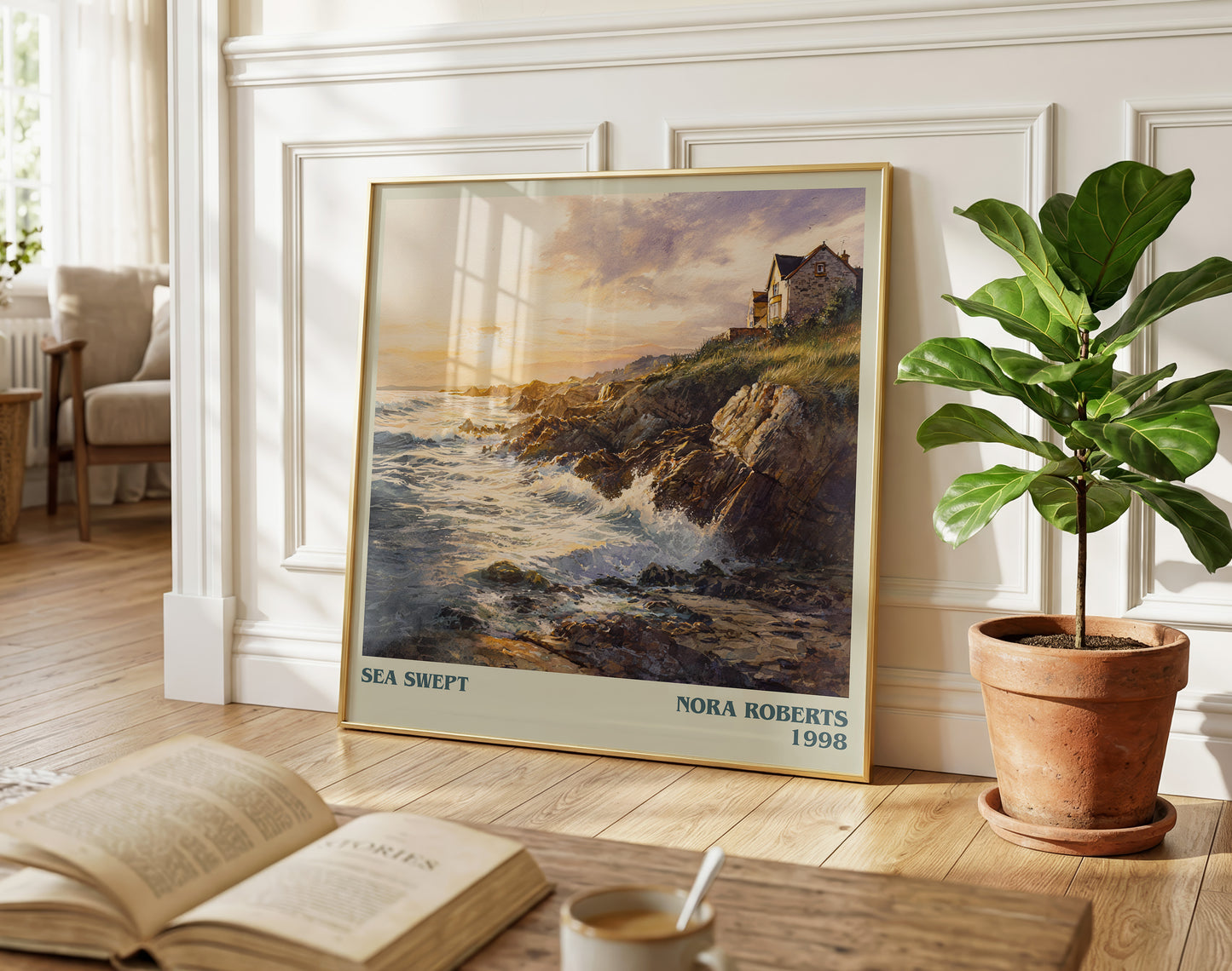 Sea Swept literary poster paired in gallery wall – literary art prints