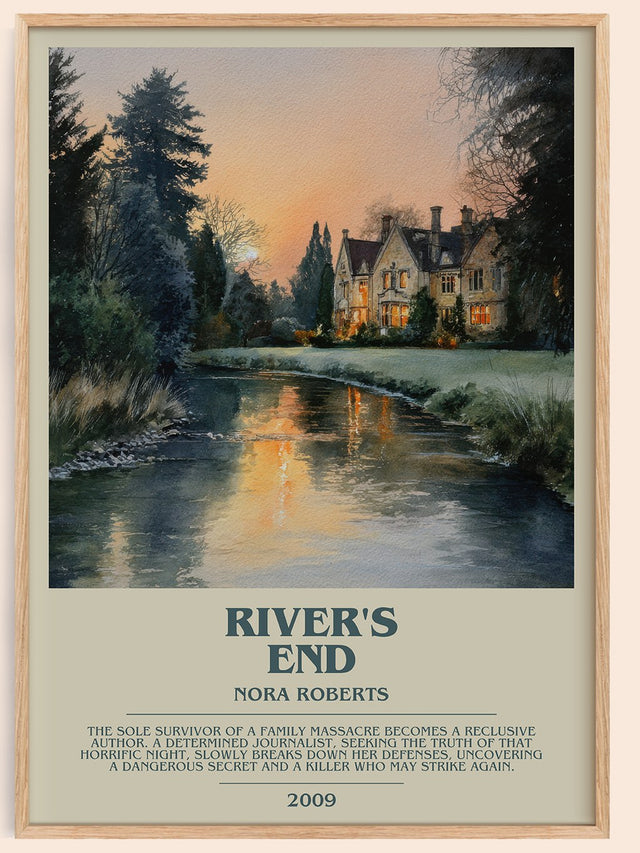 River's End Bookish Wall Art by Nora Roberts