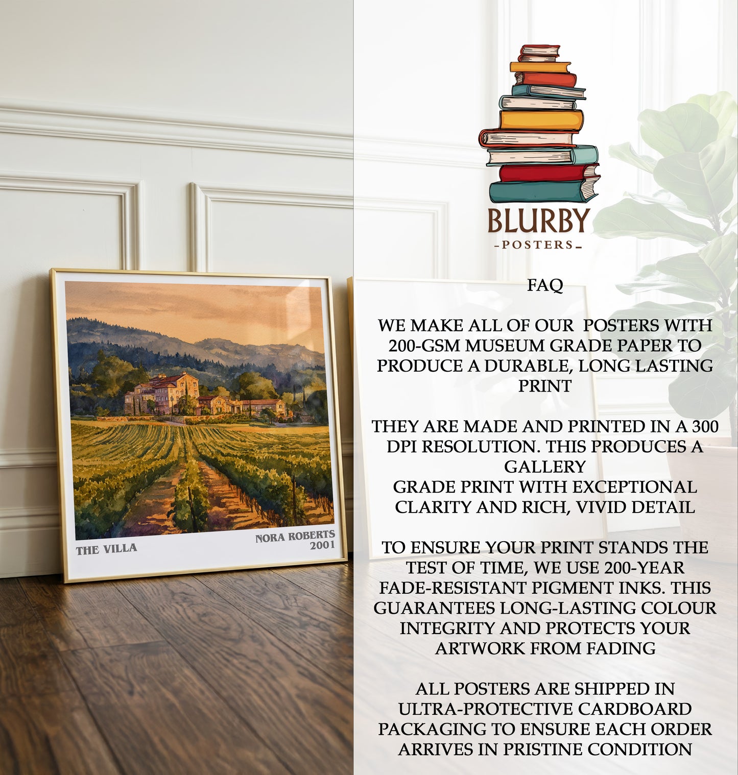 The Villa Literary Art Print by Nora Roberts